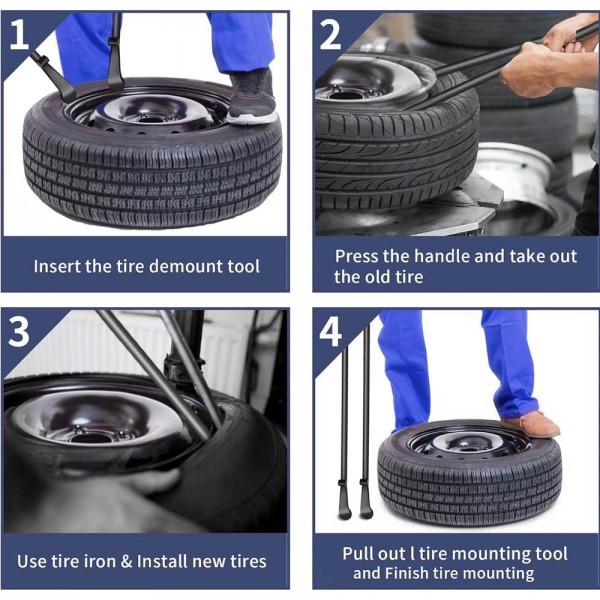 EPMAN Tire Mount and Demount Iron Tire Changing Removal Tool for Tubeless Tires, Tire Spoons Tire Bar for Auto and Truck Maintenance EPAA08G28 EPMAN Tire Mount and Demount Iron Tire Changing Removal Tool for Tubeless Tires, Tire Spoons Tire Bar for Auto and Truck Maintenance EPAA08G28