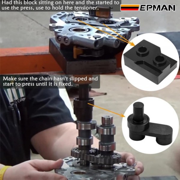 EPMAN Motorcycle Black Camshaft Bearing Remover & Installer Tools Assembly Kit for Harley Davidson Twin Cam 1999-2006 EPAA09G16