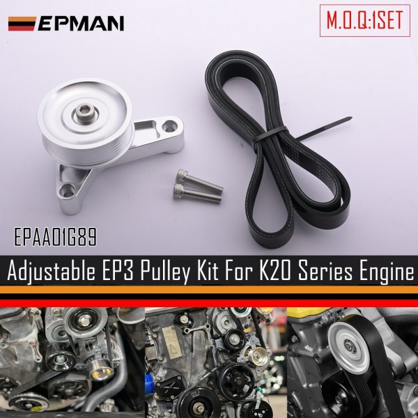 EPMAN K Series Swap Adjustable EP3 Idler Pulley Kit For Honda Civic Integra K24 Performance EPAA01G89