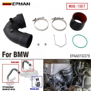 EPMAN 3" Turbo J-Pipe for BMW S55 (M3/M4/M2C) Throttle Body Pipe Upgrade - Billet Aluminum EPAA01G379