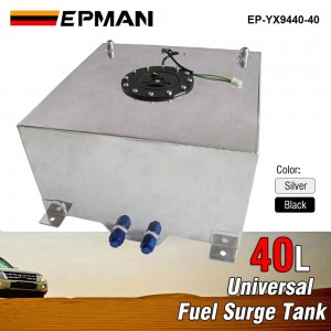  EPMAN 40L Aluminium Fuel Cell Tank Polished Fuel Level Sender AN-10 Outlets EP-YX9440-40