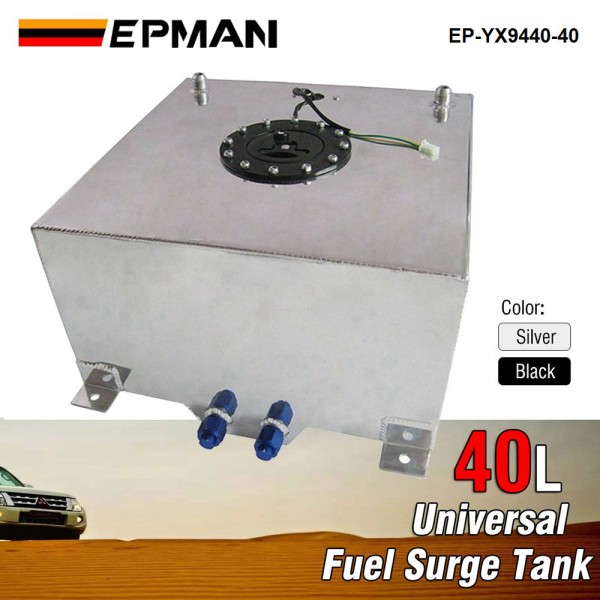 EPMAN 40L Aluminium Fuel Cell Tank Polished Fuel Level Sender AN-10 Outlets EP-YX9440-40 EPMAN 40L Aluminium Fuel Cell Tank Polished Fuel Level Sender AN-10 Outlets EP-YX9440-40