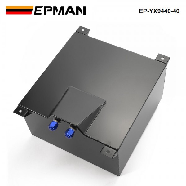  EPMAN 40L Aluminium Fuel Cell Tank Polished Fuel Level Sender AN-10 Outlets EP-YX9440-40