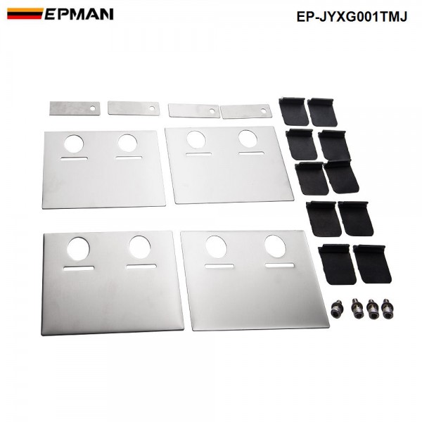 EPMAN Universal Stainless Steel Car Oil Pan Baffle Plate Bracket Rubber Valve Bolt Kit EP-JYXG001TMJ