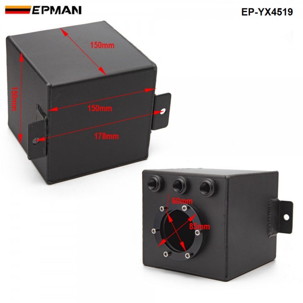 EPMAN 2L Billet Aluminum Fuel Surge Tank AN6 EP-YX4519 EPMAN 2L Billet Aluminum Fuel Surge Tank AN6 EP-YX4519
