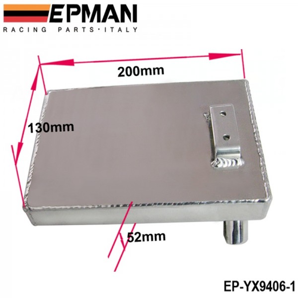 EPMAN Alloy Aluminium 1L Oil Weilding Catch Can Square Tank Polished EP-YX9406-1 EPMAN Alloy Aluminium 1L Oil Weilding Catch Can Square Tank Polished EP-YX9406-1