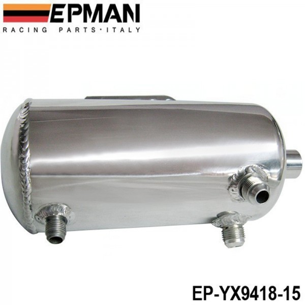 EPMAN Universal Polished Alloy Aluminum 1.5L Fuel Surge Tank AN fittings mirror polished EP-YX9418-15 EPMAN Universal Polished Alloy Aluminum 1.5L Fuel Surge Tank AN fittings mirror polished EP-YX9418-15