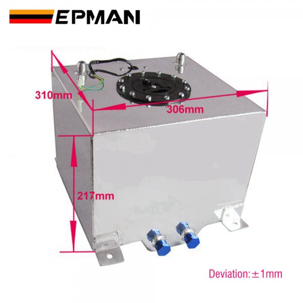 EPMAN Universal 20 Litre Fuel Surge Tank Swirl Pot System Alloy Aluminum With / Without Sensor Fuel Cell With Cap / Foam Inside