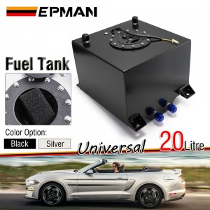 EPMAN Universal 20 Litre Fuel Surge Tank Swirl Pot System Alloy Aluminum With / Without Sensor Fuel Cell With Cap / Foam Inside