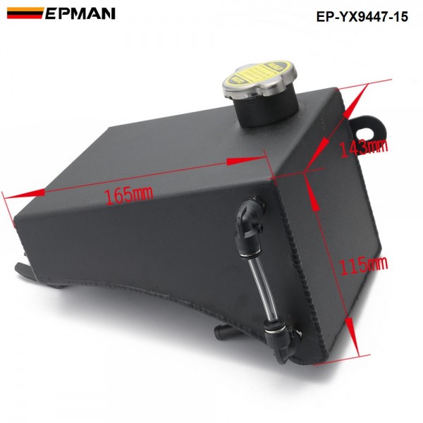 EPMAN Aluminum Radiator Coolant Overflow Tank Can & CAP For Nissan 240SX S13 Silvia EP-YX9447-15