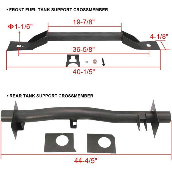 EPMAN Front and Rear Fuel Tank Support Crossmember, Rear Upper Shock Mount Crossmember, Rear Spare Tire Support Crossmember Kit Fit For 1999-2006 Chevy Silverado GMC Sierra 1500 2500 