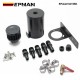 EPMAN Baffled Oil Catch Can Reservoir Tank Universal With Drain Valve 2 Port Aluminum EPAA01G155