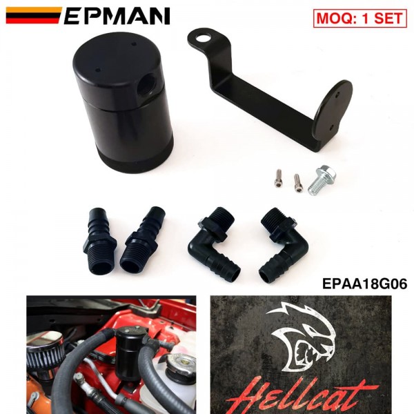 EPMAN Oil Separator Catch Can For Dodge 6.2L 2015-2021 Charger Challenger Hellcat EPAA18G06