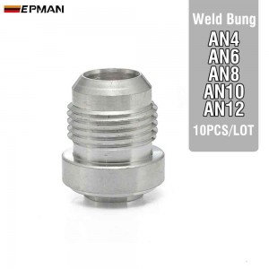 EPMAN 10PCS AN4 AN6 AN8 AN10 AN12 Aluminum Male Weld Bung Thread Weldable Fuel Tank For Swirl pots, Surge tanks, Radiators Fitting 