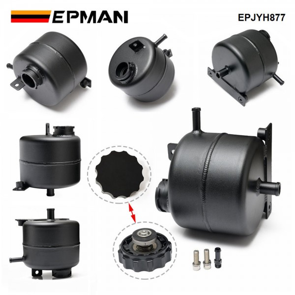 EPMAN Aluminum Coolant Header Expansion Overflow Water Tank & Cap Reservoir Can For BMW Mini Cooper S R52 R53 02-08 EPJYH877