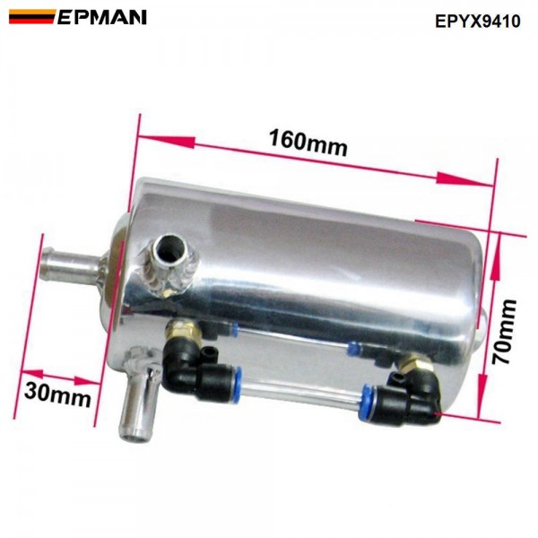 EPMAN Universal 0.5L Breather Tank & Oil Catch Can Tank With Breather Filter EPYX9410