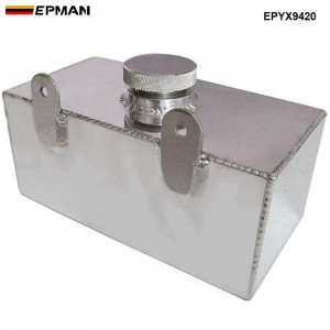 EPMAN 2L Aluminium Universal Polished Windscreen Washer Bottle Intercooler Spray Tank With Cap Kit Track Car EPYX9420