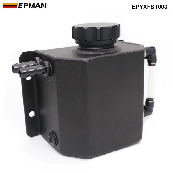 EPMAN Universal 1L Alloy Aluminium Engine Oil Catch Can Breather Tank Radiator Overflow Tank EPYXFST003