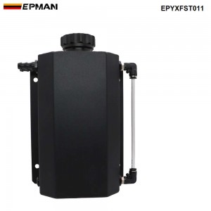 EPMAN Universal 2L Alloy  Engine Oil Fuel Gas Catch Can Breather Tank Bottle Coolant Radiator Overflow Tank EPYXFST011