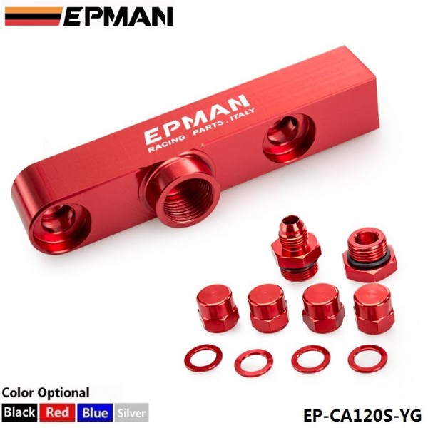 EPMAN Alloy Dual Fuel Pump Billet Assembly Outlet Manifold Suits 044 Fuel Pump EP-CA120S-YG EPMAN Alloy Dual Fuel Pump Billet Assembly Outlet Manifold Suits 044 Fuel Pump EP-CA120S-YG