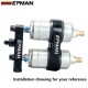 EPMAN Dual Twin Fuel Pump Bracket Billet Assembly Outlet Manifold for 044 Fuel Pump  EP-CA120S
