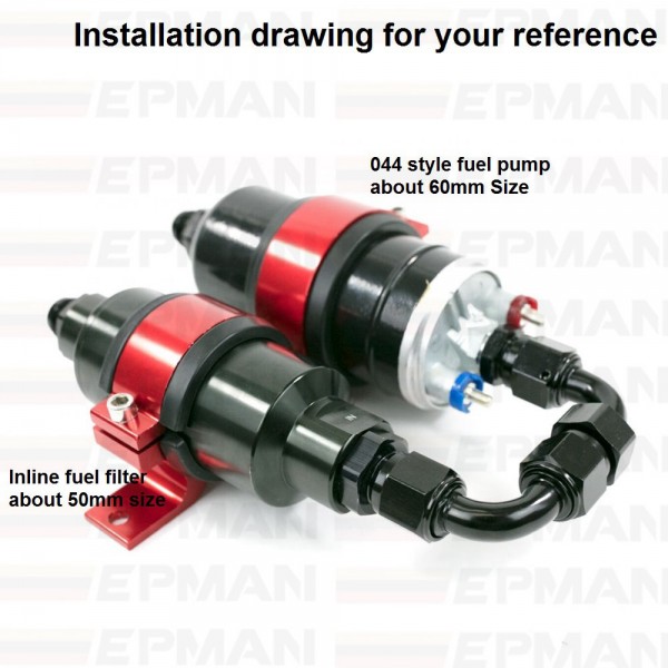 EPMAN 044 Fuel Pump & Filter Dual Mounting Bracket Anodized Aluminum EP-CA747K2 EPMAN 044 Fuel Pump & Filter Dual Mounting Bracket Anodized Aluminum EP-CA747K2