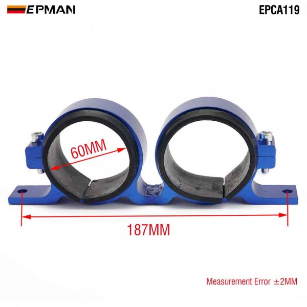 EPMAN Anodised Dual Double & Twin Fuel Pump Brackets fit for Bosch EFI & Aeroflowpumps  Blue, Red, Black, Purple, Silver EPCA119