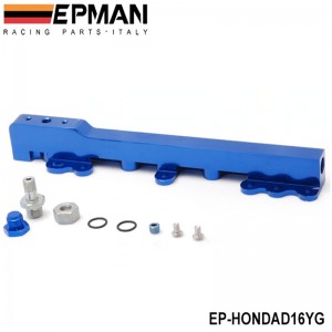 EPMAN Racing-High Quality High Volume aluminum Fuel Rail For For Honda D15B7 D15B8 D16A6 D16Z6 EP-HONDAD16YG