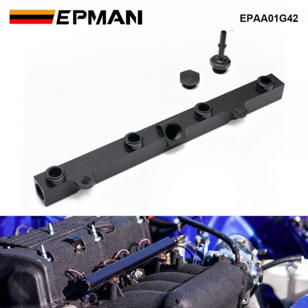 EPMAN Aluminium K Series Fuel Rail Setup For Honda Civic Si and For Acura Rsx K20 K24 Engines ( AN8 To 5/16 ) EPAA01G42