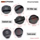 EPMAN CNC Aluminum Tank Cap + Washer Fluid Cap + Oil Cap for VW CC Golf 6 GTI R MK6 Scirocco EA888 Engine EPAA01G278