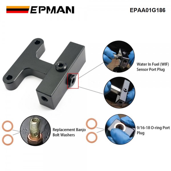 EPMAN Performance Engineering Fuel Filter Delete Tool Bypass Kit For Dodge 5.9L Cummins Diesel 2003-2009 EPAA01G186