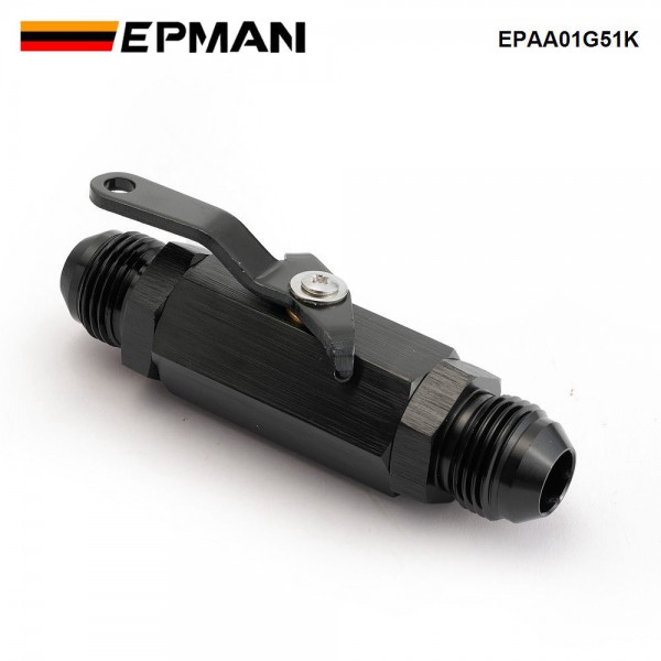 EPMAN Aluminium AN6/AN8 Inline Shut Off Valve Fuel Cut Off Switch W/ Cable Lever For Fuel Oil EPAA01G51K