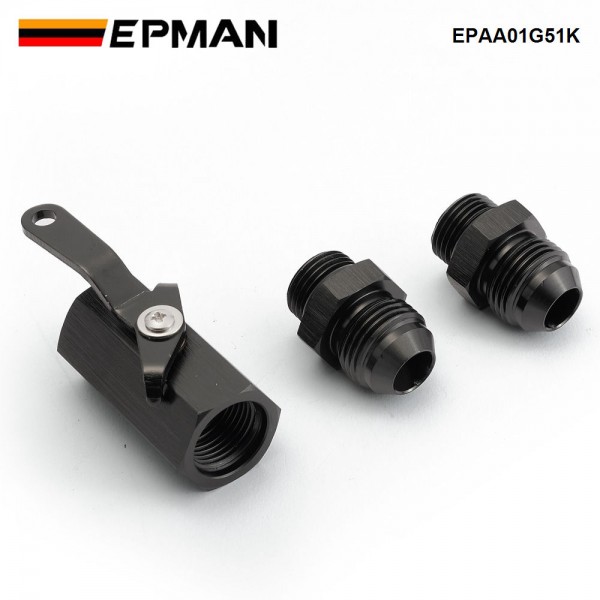EPMAN Aluminium AN6/AN8 Inline Shut Off Valve Fuel Cut Off Switch W/ Cable Lever For Fuel Oil EPAA01G51K EPMAN Aluminium AN6/AN8 Inline Shut Off Valve Fuel Cut Off Switch W/ Cable Lever For Fuel Oil EPAA01G51K