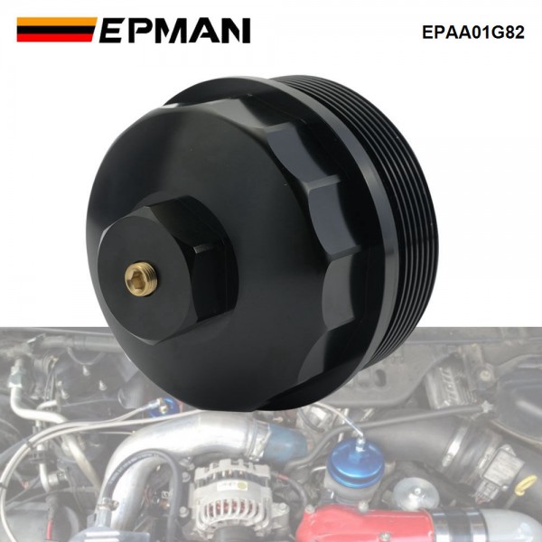 EPMAN Fuel Filter Cap, Lower Frame Rail For Ford 6.0L Diesel F250 F350 F450 F550 03-07 Pump Filter and Oil Filter EPAA01G82