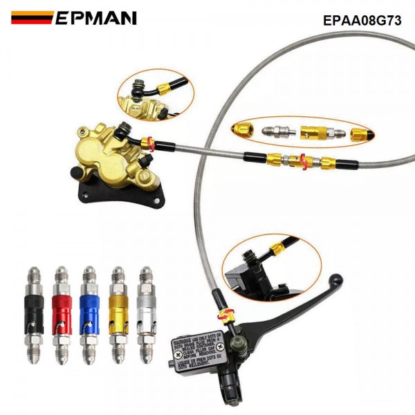 EPMAN Stainless Steel Motorcycle AN3 3AN Front Brake Fluid Quick Removal Cover Replace Brake Line Disconnect Fitting Dry Break Coupling EPAA08G73 EPMAN Stainless Steel Motorcycle AN3 3AN Front Brake Fluid Quick Removal Cover Replace Brake Line Disconnect Fitting Dry Break Coupling EPAA08G73