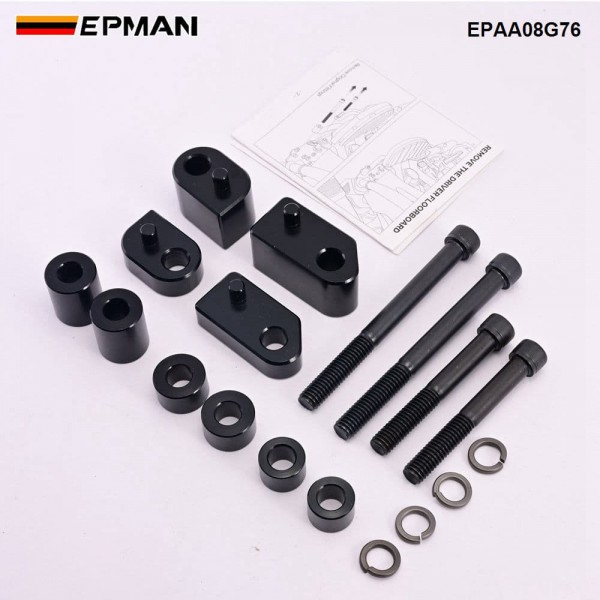 EPMAN Motorcycle Ergonomic 1" & 1.5" Floorboard Extension Kit Spacer Accessories Bolt-On Installation, For Harley Davidson Touring Street EPAA08G76