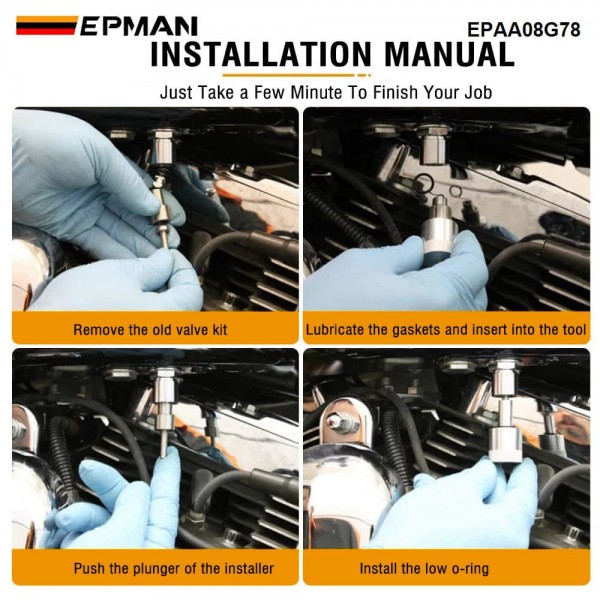 EPMAN Fuel Tool Kit Replacement for Harley Davidson Tool Kit EFI Check Valve Rebuild Kit compatible with Harley Davidson 2001-2022 EPAA08G78