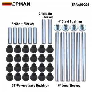 EPMAN Heavy Duty HDPE A-Arm Bushing Kit For Polaris RZR 800, 800 S, 800 4 2008-2014 Complete Front & Rear Control Arm Suspension Bushings Set EPAA09G25