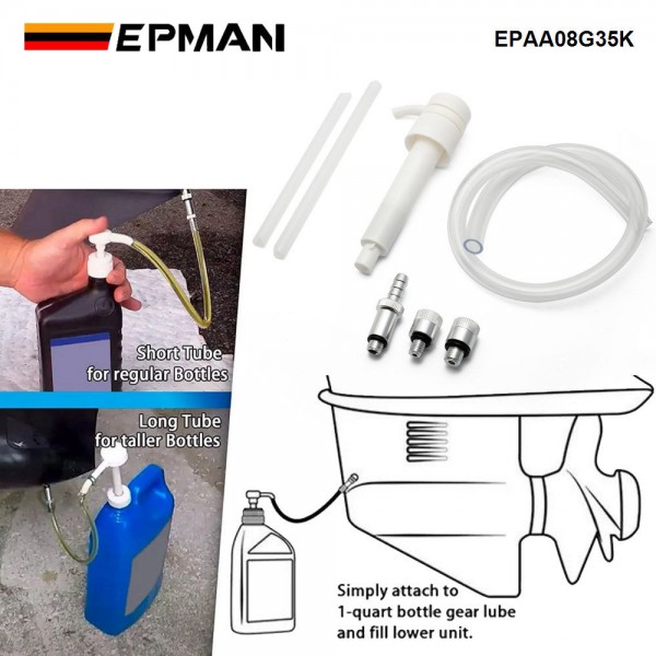 EPMAN Lower Unit Gear Oil Pump: Transmission Fluid Transfer Extractor Kit Marine Boat Engine Motor Automotive Car Change Can Bottle Filler Differential Lube Liquid Suction Filling Siphon Manual Hand Tool EPAA08G35K EPMAN Lower Unit Gear Oil Pump: Transmission Fluid Transfer Extractor Kit Marine Boat Engine Motor Automotive Car Change Can Bottle Filler Differential Lube Liquid Suction Filling Siphon Manual Hand Tool EPAA08G35K
