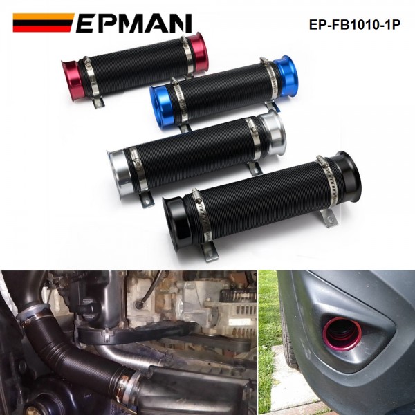 EPMAN Universal 76mm Air Intake Induction Kit Flexible Cold Feed Duct Pipe 100CM For VW Golf MK6 GTi 2.0 EP-FB1010-1P