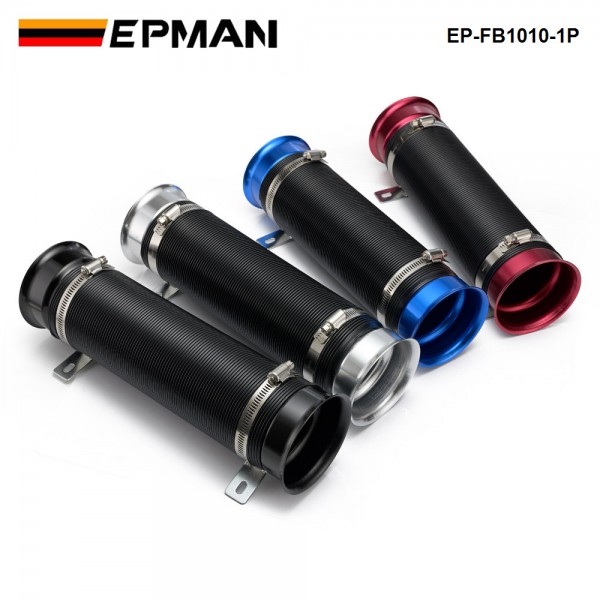 EPMAN Universal 76mm Air Intake Induction Kit Flexible Cold Feed Duct Pipe 100CM For VW Golf MK6 GTi 2.0 EP-FB1010-1P