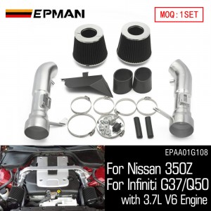 EPMAN Aluminum Cold Air Intake System With Filter For Infiniti G37 3.7L 08-13 For Nissan 370Z 09-20 EPAA01G108