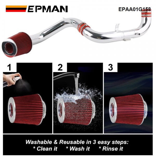EPMAN 3" Cold Air Intake Pipe Kit Dry Filter For Honda Civic EX/LX/DX 1.8L 2006-2011 EPAA01G158