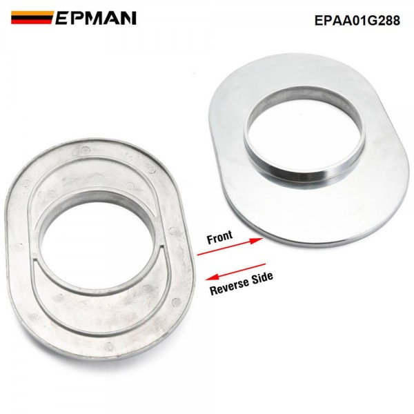EPMAN 12" Oval Polished Aluminum Full Finned Air Cleaner Assembly Fit Chevy Ford Mopar EPAA01G288