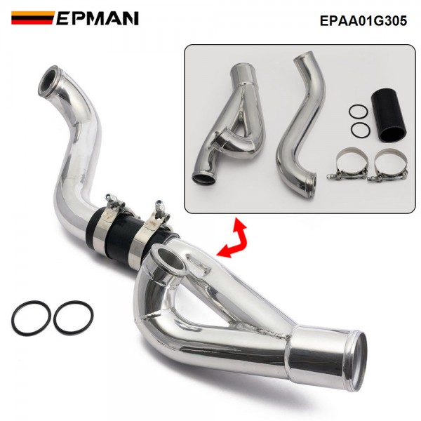 EPMAN Aluminum High Flow Turbo Outlet Pip For BMW E82 E88 E89 E60 535i Z4 N54 LHD 2008-2013 EPAA01G305