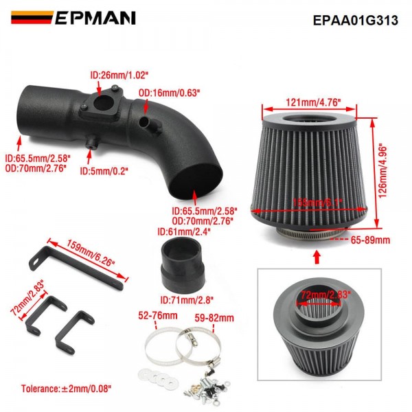EPMAN Cold Air Intake System with Heat Shield for Toyota Corolla 09-17/ For Scion iM 1.8L 16-17 EPAA01G313