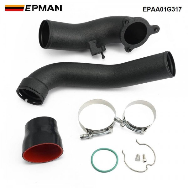 EPMAN Turbo Intercooler Intake Charge Pipe Aluminum 3" For BMW B58 3.0L 340i 540i G30 G31 G11 F20 F22 F30 2015-2021 EPAA01G317