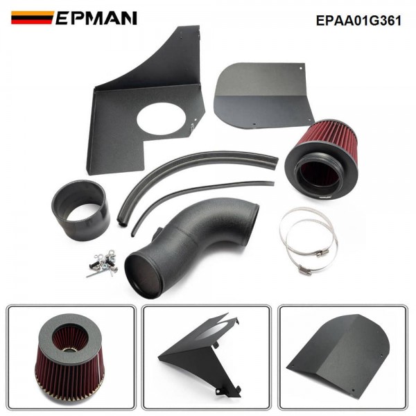 EPMAN Cold Air Intake System Kit For BMW B58 3.0L M140i M240i 340i 440i F20 F22 F30 F32 3.5 Inch Aluminum Pipe Heat Shield EPAA01G361