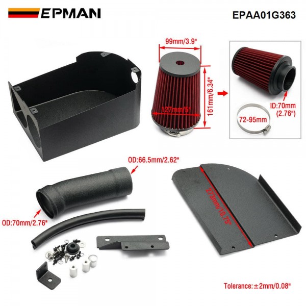 EPMAN Performance Cold Air Intake System for Mercedes Benz M274 Engine W205 W212 W213 GLC C180 C200 C300 E200 E300 2015-2018 EPAA01G363