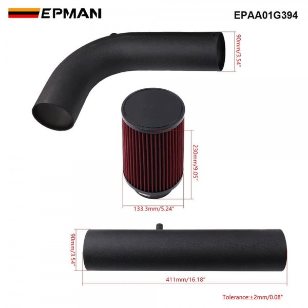 EPMAN Cold Air Intake System For Toyota Land Cruiser 80 Series 1992-1998 | 1FZ-FE 4.5 24V Aluminum Pipe EPAA01G394